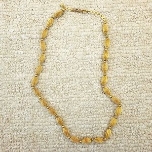 Vintage Biagi gold mesh bead necklace